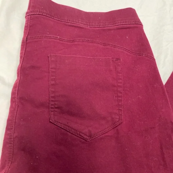 Denim Co Stretch cranberry color skinny jeans size 14 - Picture 4 of 6